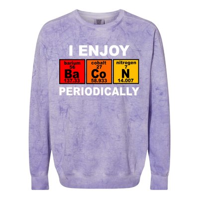 I Enjoy Bacon Periodically Colorblast Crewneck Sweatshirt