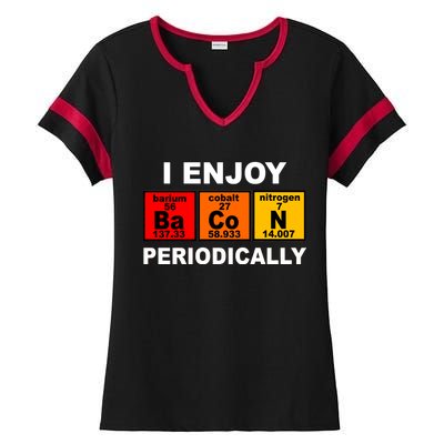 I Enjoy Bacon Periodically Ladies Halftime Notch Neck Tee