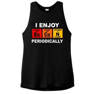 I Enjoy Bacon Periodically Ladies PosiCharge Tri-Blend Wicking Tank