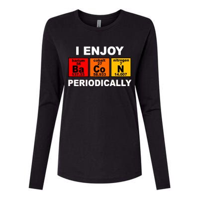 I Enjoy Bacon Periodically Womens Cotton Relaxed Long Sleeve T-Shirt