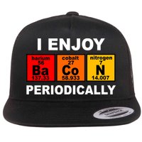 I Enjoy Bacon Periodically Flat Bill Trucker Hat