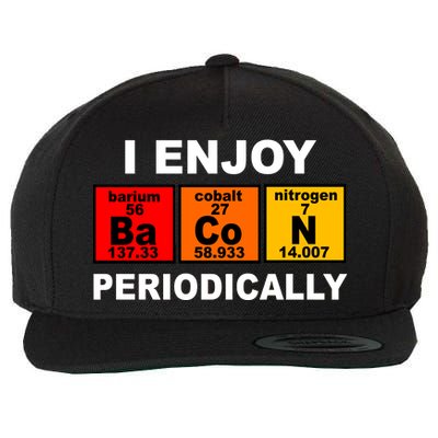 I Enjoy Bacon Periodically Wool Snapback Cap