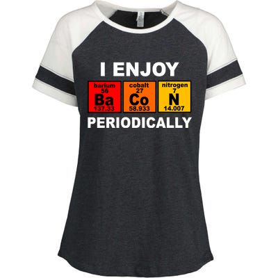 I Enjoy Bacon Periodically Enza Ladies Jersey Colorblock Tee