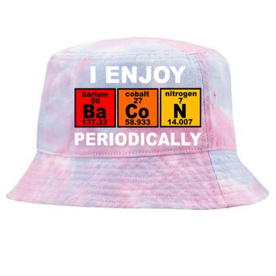 I Enjoy Bacon Periodically Tie-Dyed Bucket Hat