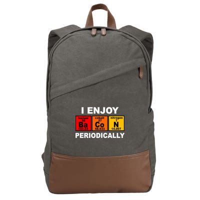 I Enjoy Bacon Periodically Cotton Canvas Backpack