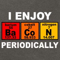 I Enjoy Bacon Periodically Cotton Canvas Backpack