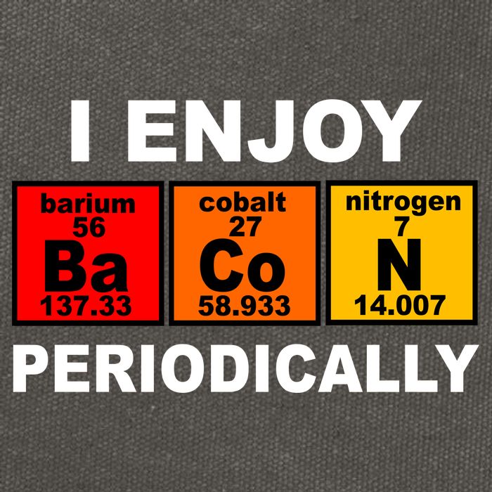 I Enjoy Bacon Periodically Cotton Canvas Backpack