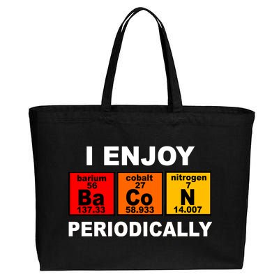 I Enjoy Bacon Periodically Cotton Canvas Jumbo Tote