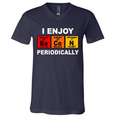 I Enjoy Bacon Periodically V-Neck T-Shirt