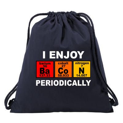 I Enjoy Bacon Periodically Drawstring Bag