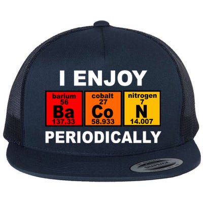 I Enjoy Bacon Periodically Flat Bill Trucker Hat