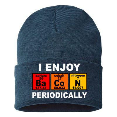 I Enjoy Bacon Periodically Sustainable Knit Beanie