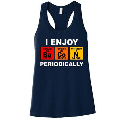 I Enjoy Bacon Periodically Women's Racerback Tank