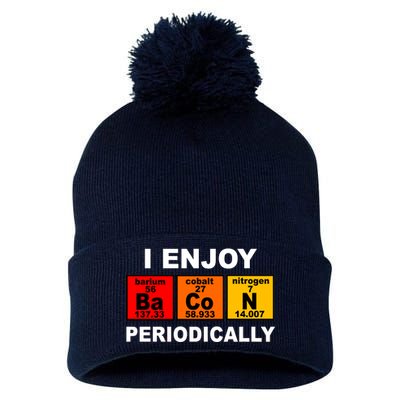 I Enjoy Bacon Periodically Pom Pom 12in Knit Beanie