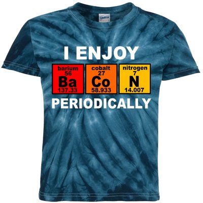 I Enjoy Bacon Periodically Kids Tie-Dye T-Shirt