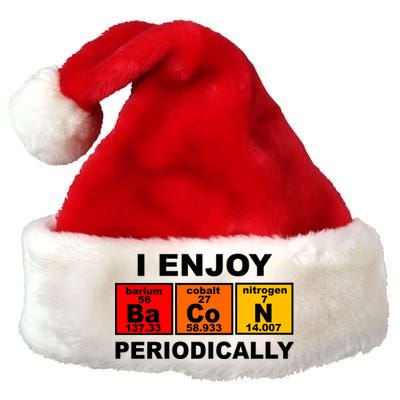 I Enjoy Bacon Periodically Premium Christmas Santa Hat