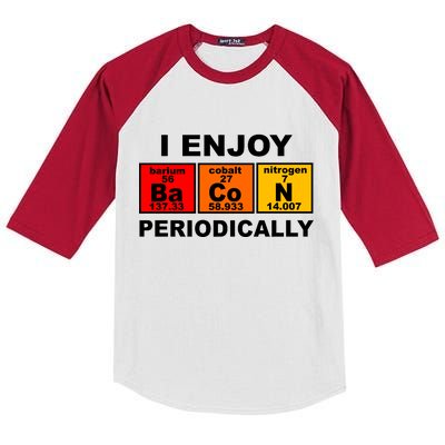 I Enjoy Bacon Periodically Kids Colorblock Raglan Jersey