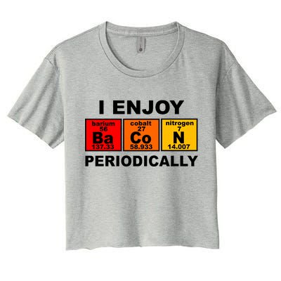 I Enjoy Bacon Periodically Women's Crop Top Tee