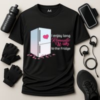 I Enjoy Long Romantic Walks To The Fridge Cooling Performance Crew T-Shirt