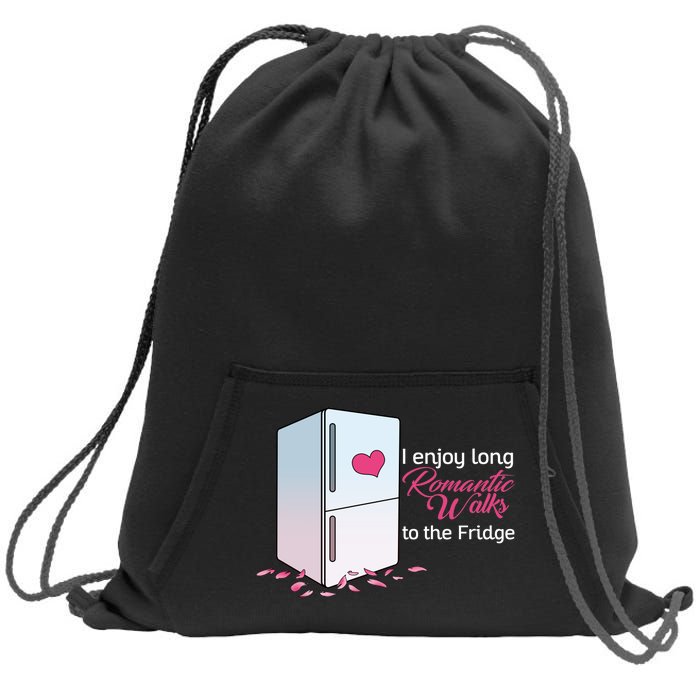 I Enjoy Long Romantic Walks To The Fridge Sweatshirt Cinch Pack Bag