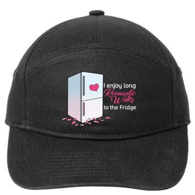 I Enjoy Long Romantic Walks To The Fridge 7-Panel Snapback Hat