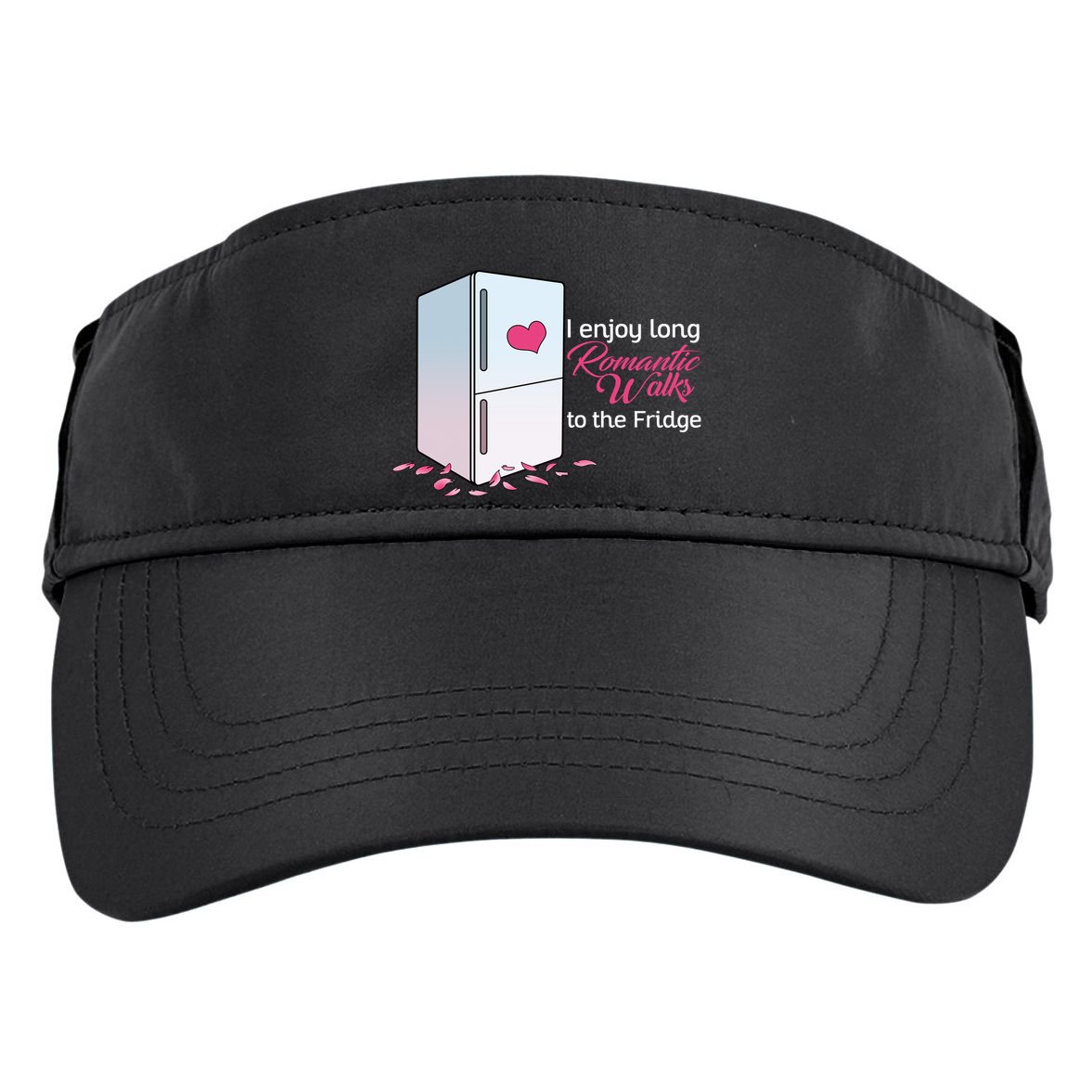 I Enjoy Long Romantic Walks To The Fridge Adult Drive Performance Visor