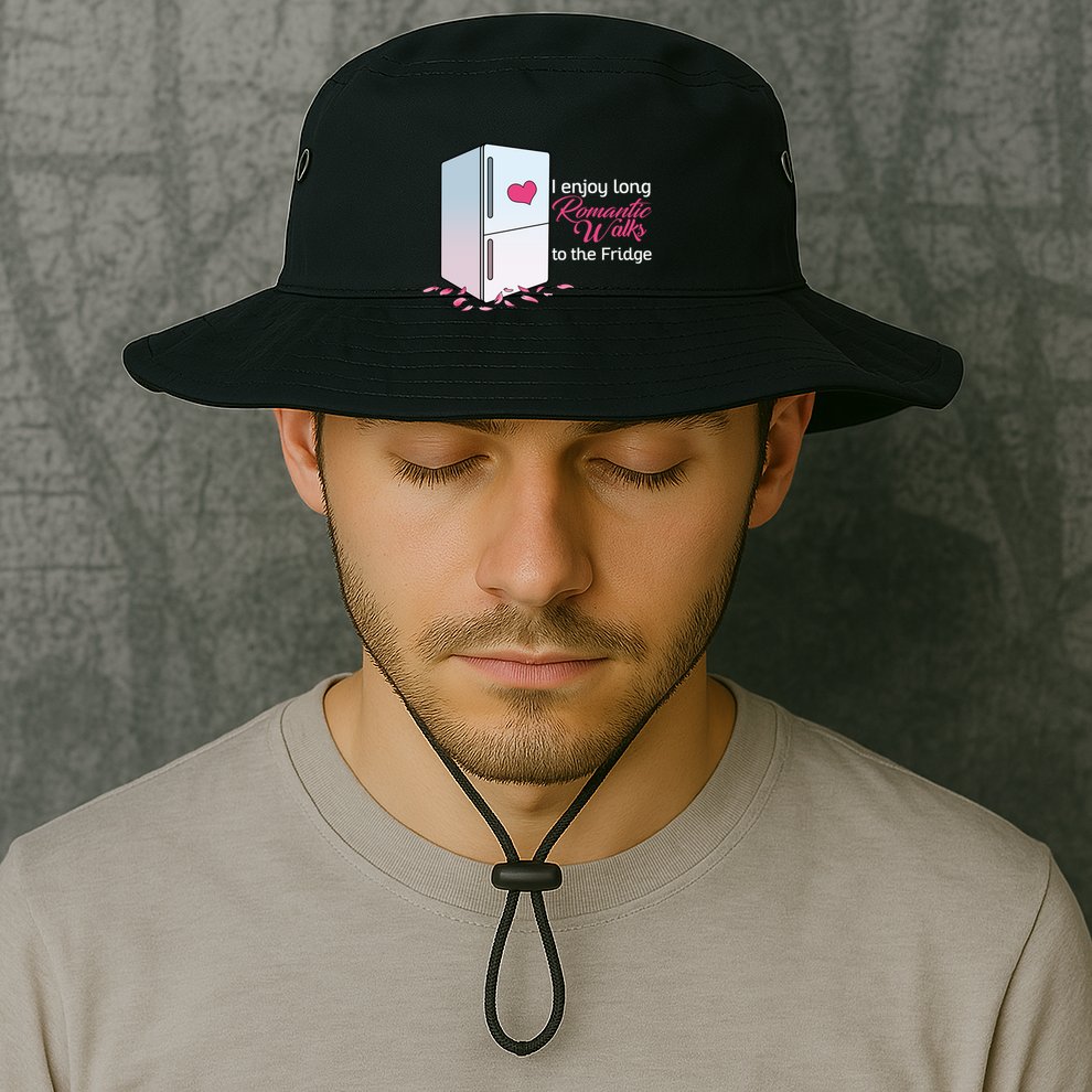 I Enjoy Long Romantic Walks To The Fridge Bucket Hat