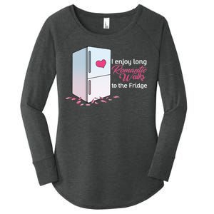 I Enjoy Long Romantic Walks To The Fridge Women's Perfect Tri Tunic Long Sleeve Shirt