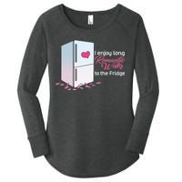 I Enjoy Long Romantic Walks To The Fridge Women's Perfect Tri Tunic Long Sleeve Shirt