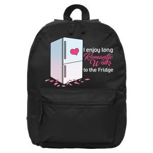 I Enjoy Long Romantic Walks To The Fridge 16 in Basic Backpack