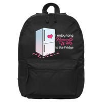 I Enjoy Long Romantic Walks To The Fridge 16 in Basic Backpack