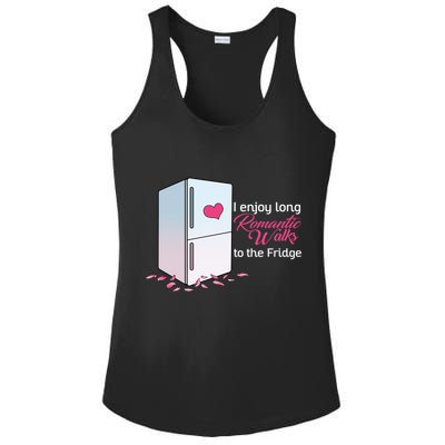 I Enjoy Long Romantic Walks To The Fridge Ladies PosiCharge Competitor Racerback Tank