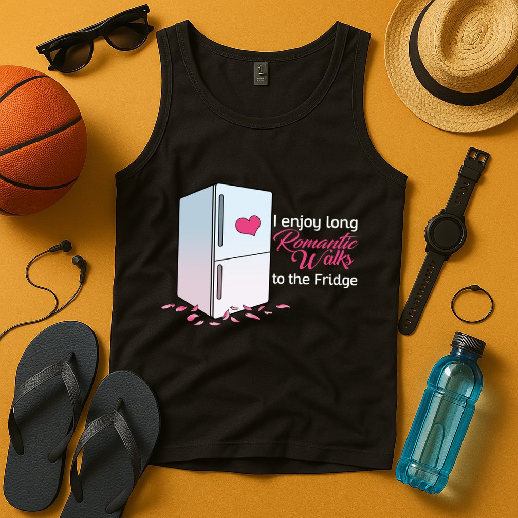 I Enjoy Long Romantic Walks To The Fridge Tank Top