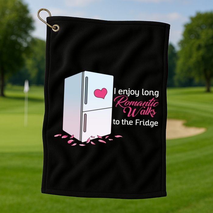 I Enjoy Long Romantic Walks To The Fridge Golf Towel
