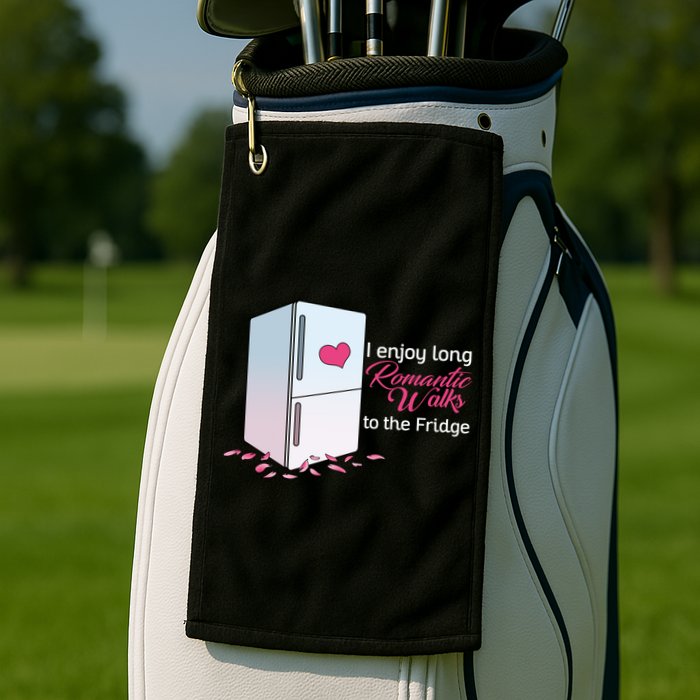 I Enjoy Long Romantic Walks To The Fridge Golf Towel