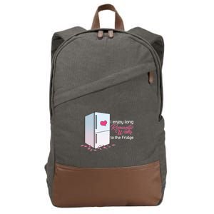 I Enjoy Long Romantic Walks To The Fridge Cotton Canvas Backpack