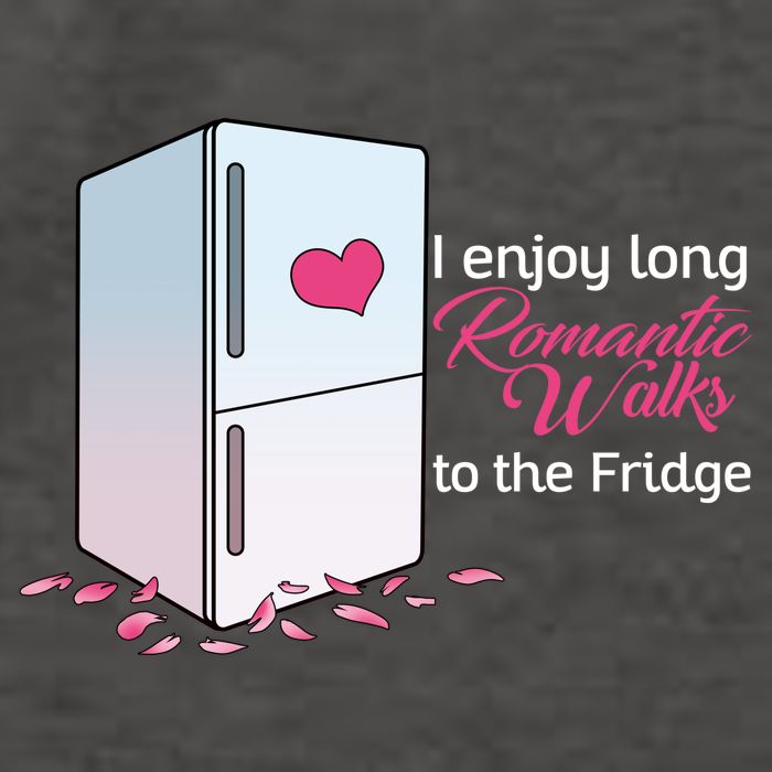 I Enjoy Long Romantic Walks To The Fridge Vector Backpack