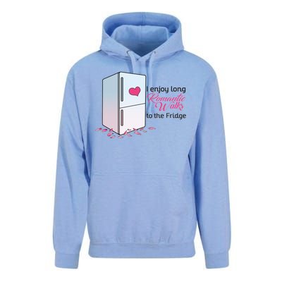 I Enjoy Long Romantic Walks To The Fridge Unisex Surf Hoodie