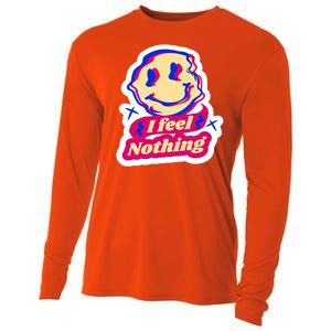 I Feel Nothing Smiley Face Cooling Performance Long Sleeve Crew