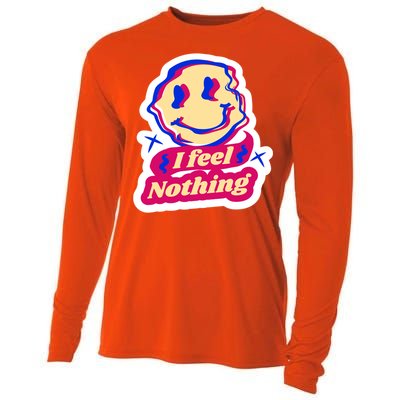 I Feel Nothing Smiley Face Cooling Performance Long Sleeve Crew