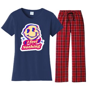 I Feel Nothing Smiley Face Women's Flannel Pajama Set