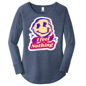 I Feel Nothing Smiley Face Women's Perfect Tri Tunic Long Sleeve Shirt