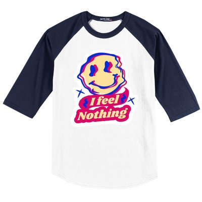 I Feel Nothing Smiley Face Baseball Sleeve Shirt