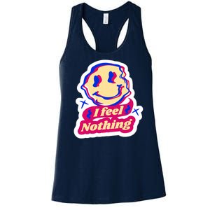 I Feel Nothing Smiley Face Women's Racerback Tank