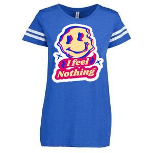 I Feel Nothing Smiley Face Enza Ladies Jersey Football T-Shirt