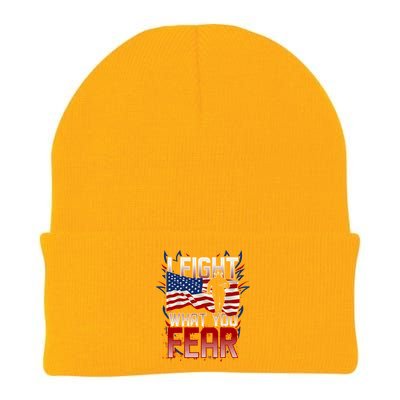 I Fight What You Fear Firefighter Knit Cap Winter Beanie