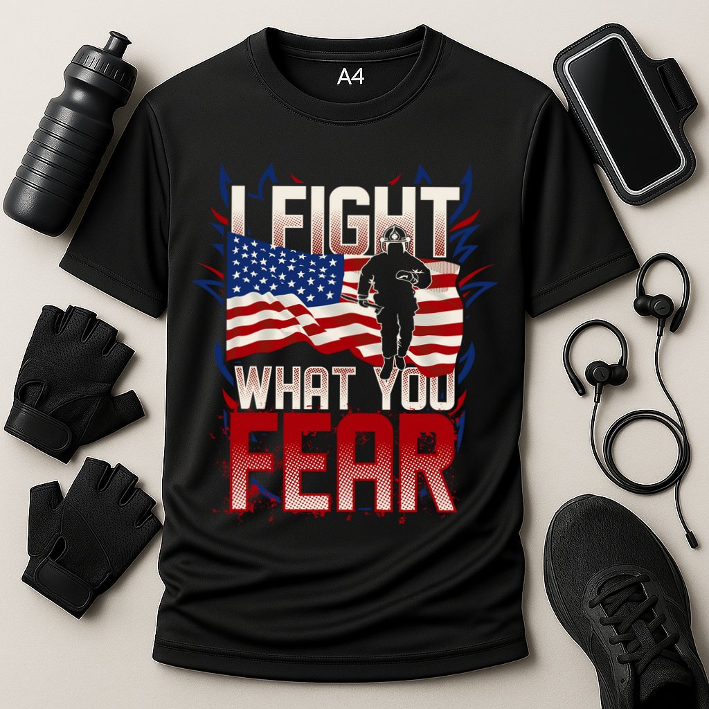 I Fight What You Fear Firefighter Performance Shirt