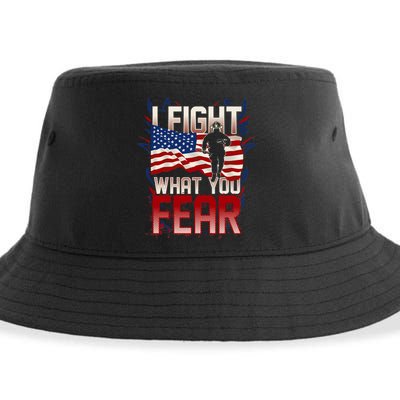 I Fight What You Fear Firefighter Sustainable Bucket Hat