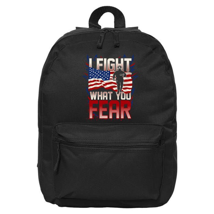 I Fight What You Fear Firefighter 16 in Basic Backpack