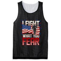 I Fight What You Fear Firefighter Mesh Reversible Basketball Jersey Tank